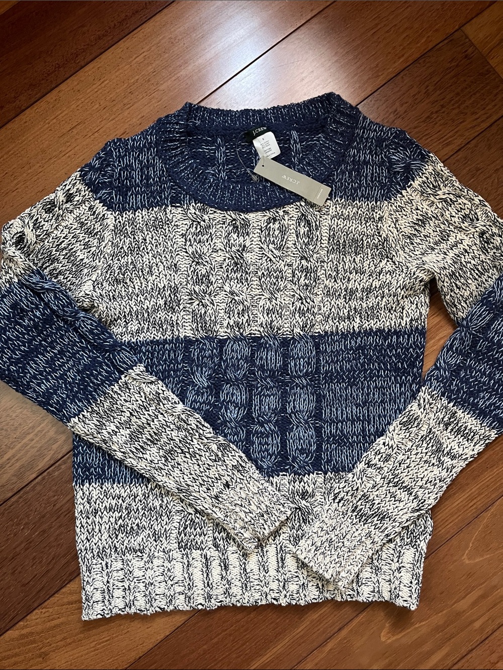 NWT J. Crew Cable Knit Fisherman Sweater